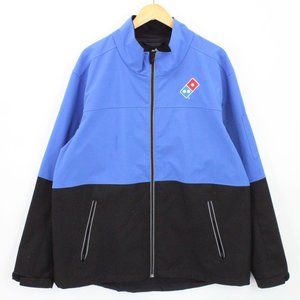 Domino's Piizza Gear Jacket Men's Casual Uniform Blue Full Zip Long Sleeve XL